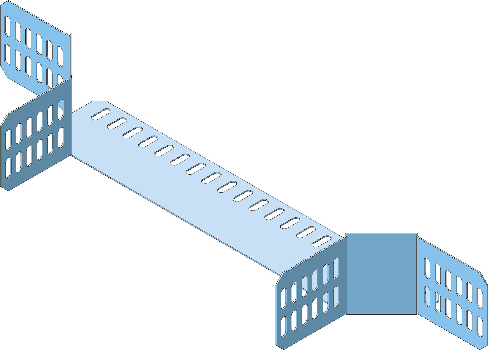 Branch Cable Tray ECT100 500mm HDG