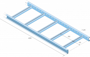 Eurostrut_ECL60_Cable Ladder_AFMETINGEN_01