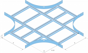 Eurostrut_ECO60_Crossover for Cable Ladder ECL_AFMETINGEN_01