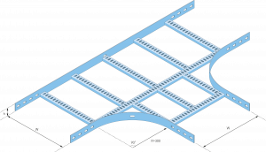 Eurostrut_EET60_T-Piece for Cable Ladder ECL_AFMETINGEN_01