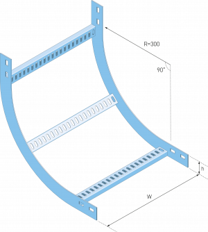 Eurostrut_EIR60_Inside Riser for Cable Ladder ECL_AFMETINGEN_01