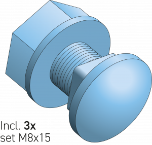 Eurostrut_EFS08x15_Fixing Set M8x15_3x