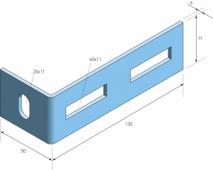 Eurostrut_EEC60_End Connector for Cable Ladder ECL_AFMETINGEN_1