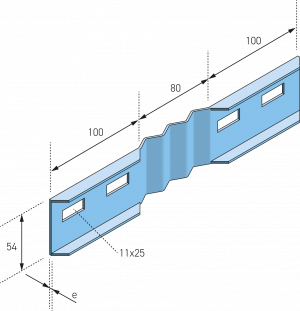 Eurostrut_EECP60_Expansion Coupler Plate for Cable Ladder_AFMETINGEN