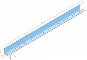 Eurostrut_ESD60_Divider Straight for Cable Ladder ECL_AFMETINGEN