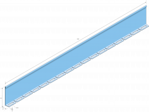 Eurostrut_EBD150_Divider Bendable for Cable Ladder ECL_AFMETINGEN