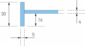 Eurostrut_ESL-T_T-piece for Marine Ladder ESL_AFMETINGEN_3