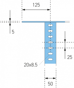 Eurostrut_ESL-SV_Vertical Inside-Outside Bend for Marine Ladder ESL_AFMETINGEN_2