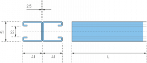 ES1001_Eurostrut_Plain Strut Channel 2x-41x41_AFMETINGEN_2