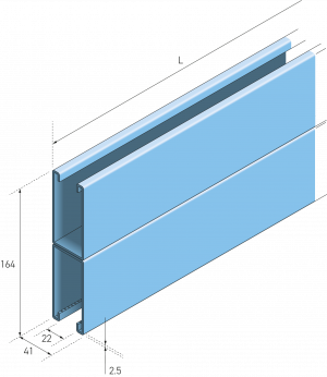 ES5001_Eurostrut_Plain Strut Channel 2x-82x41_AFMETINGEN_1