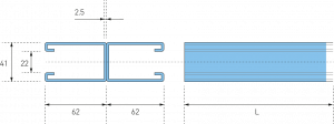 ES5001_Eurostrut_Plain Strut Channel 2x-82x41_AFMETINGEN_2